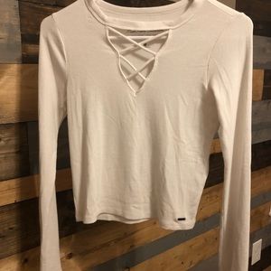 Hollister Long Sleeve White Shirt